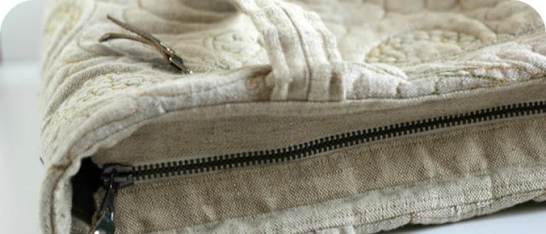 Apprendre à coudre une fermeture éclair dans un sac Comment insérer une fermeture éclair sur un sac tricoté