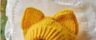 Bonnet enfant Petit Renard tricoté selon la technique du patchwork