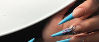 긴 손톱용 매니큐어 : 새로운 디자인, 사진