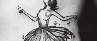 Значення татуювання балерина Розмір зображення тату балерина